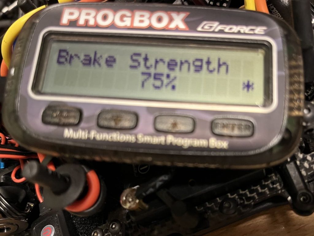 Brake strength 75% 